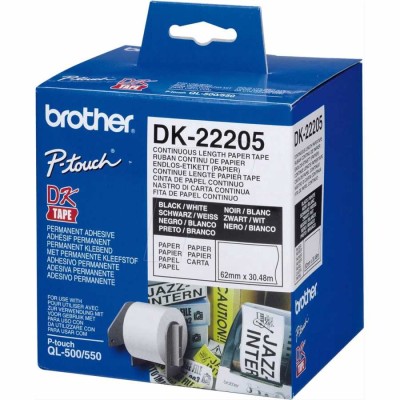 Brother DK-22205 Sürekli Etiket 62x30.48m - QL-550 / QL-560 / QL-570 (T6398) hemen satın al!