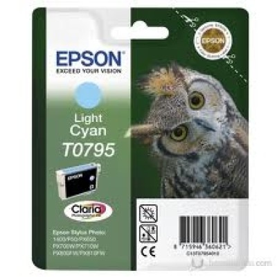 Epson C13T07954020 (T0795) Açık Mavi Orjinal Kartuş - Stylus Photo 1400 (T2058) hemen satın al!