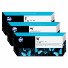 HP 91 C9482A Açık Gri Orjinal Plotter Kartuş 3lü Paket