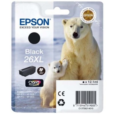 Epson C13T262140 (26XL) Siyah Orjinal Kartuş - XP-600 (T2975) hemen satın al!