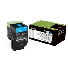 Lexmark 80C8HC0 (808HC) Mavi Orjinal Toner Yüksek Kapasite - CX410 / CX510