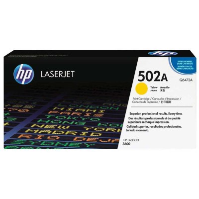 HP Q6472A (502A) Sarı Orjinal Toner - Laserjet 3600 (U) (T4225) hemen satın al!