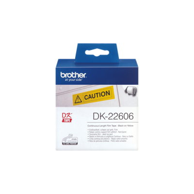 Brother DK-22606 Orjinal Sarı Etiket Rulosu 62mm x 15.24m - QL-500W  (T7712) hemen satın al!