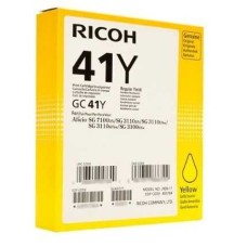 Ricoh GC41Y 405768 / 405764 Geljet Sarı Orjinal Kartuş SG2100 / SG3110 / SG3100