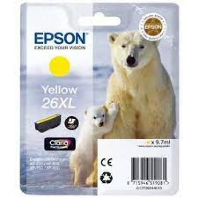 Epson C13T263440 (26XL) Sarı Orjinal Kartuş - XP-600 (U) (T8596) hemen satın al!