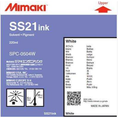 Mimaki SPC-0504W SS21 Beyaz Orjinal Solvent Mürekkep Kartuşu 220 Ml (T10436) hemen satın al!