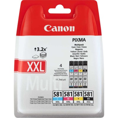 Canon CLI-581XXL (1998C005) Multipack 4lü Set Orjinal Kartuş - TS6150 / TS6250 (T12469) hemen satın al!