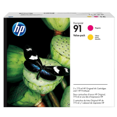 HP P2V36A (91) Sarı-Kırmızı İkili Paket Orjinal Baskı Kafası - Designjet Z6100