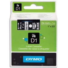 Dymo 53721 Siyah Beyaz D1 Yedek Şerit 24mm x 7mt