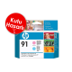 HP C9462A 91 Açık Mavi Açık Kırmızı Orjinal Kafa Kartuşu Designjet Z6100