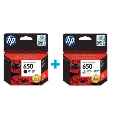 En uygun HP 650 CZ101A / CZ102A Set Orjinal Kartuş Avantaj Paket hemen satın al!