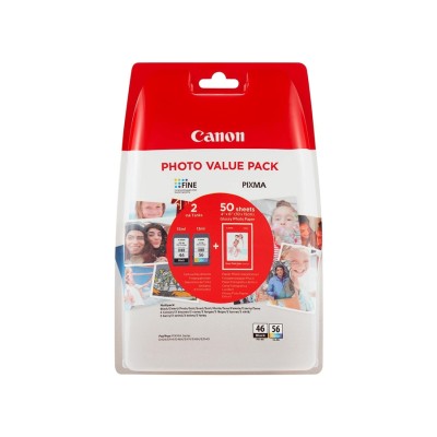 Canon PG-46 / CL-56 (9059B003) İkili Paket Orjinal Kartuş + 50 Fotoğraf Kağıdı - E204 / E304 (T7145) hemen satın al!